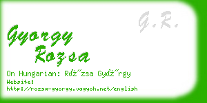 gyorgy rozsa business card