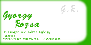 gyorgy rozsa business card